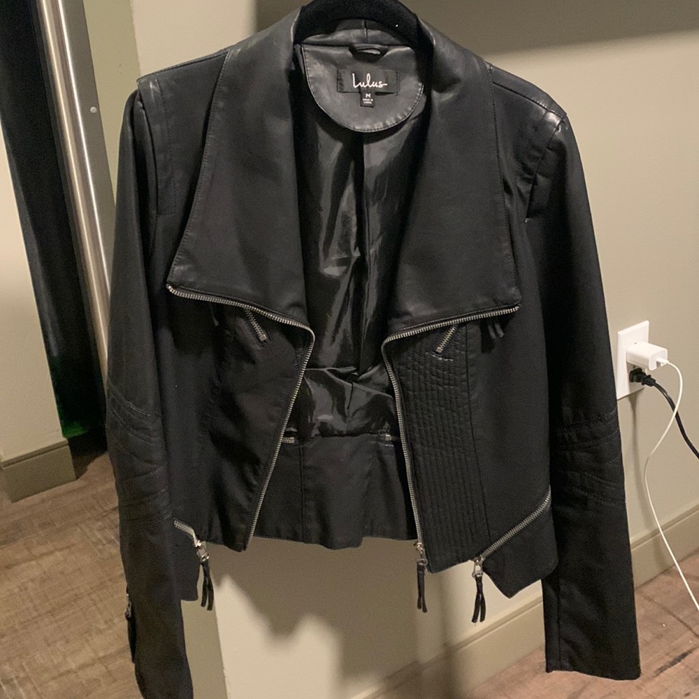 Black moto jacket